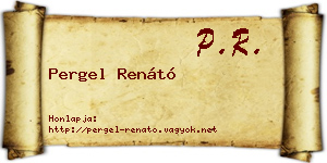 Pergel Renátó névjegykártya