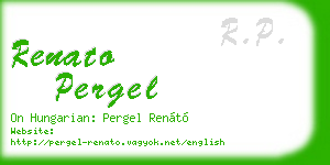 renato pergel business card
