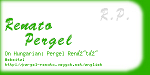 renato pergel business card